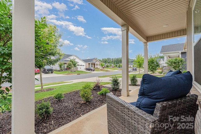 9274 Dunwich Dr, Gastonia, NC 28056 - covered porch featuring a residential view