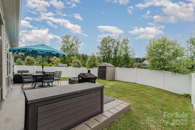 9274 Dunwich Dr, Gastonia, NC 28056 - view of yard with outdoor dining space and a patio
