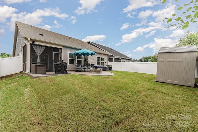 9274 Dunwich Dr, Gastonia, NC 28056 - back of house with a patio and a shingled roof