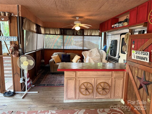 160/162 Arrowood Trl Unit F28/F29, Mount Gilead, NC 27306 - sunroom with ceiling fan