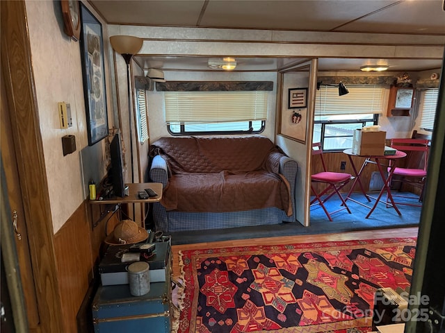 160/162 Arrowood Trl Unit F28/F29, Mount Gilead, NC 27306 - living area featuring wooden walls