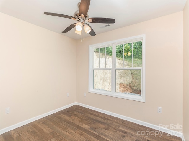 558 Liner Cove Rd, Waynesville, NC 28786 - spare room with dark wood finished floors and ceiling fan