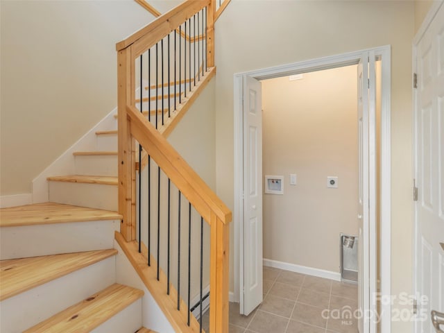 558 Liner Cove Rd, Waynesville, NC 28786 - stairway with tile patterned floors