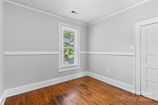 2519 2nd Ave SW, Hickory, NC 28602 - unfurnished room with ornamental molding and dark wood-style floors