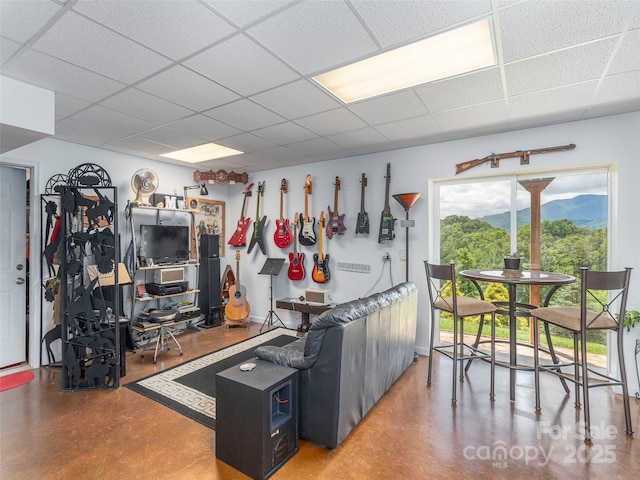80 Feather Ln, Waynesville, NC 28786 - interior space with a drop ceiling and concrete flooring