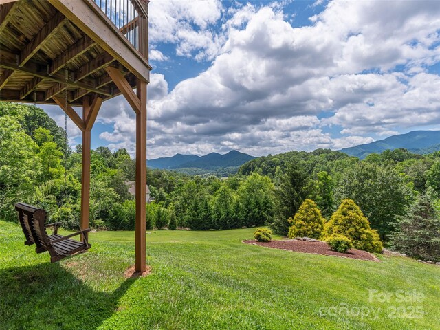 80 Feather Ln, Waynesville, NC 28786 - view of mountain background featuring a heavily wooded area