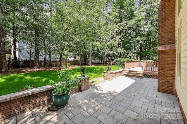 15400 Groveland St, Huntersville, NC 28078 - fenced backyard featuring a patio and a deck