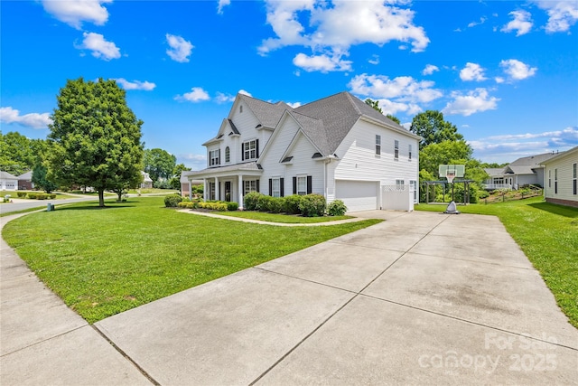 112 Doyle Farm Ln, Mooresville, NC 28115 - traditional-style house featuring an attached garage, a front lawn, and concrete driveway