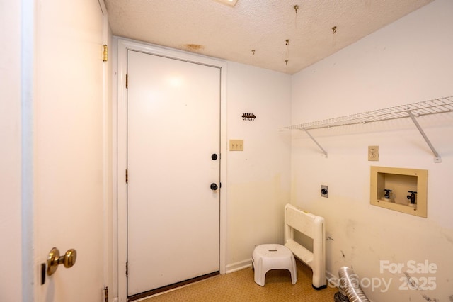 3221 5th Street Ct NW, Hickory, NC 28601 - washroom featuring electric dryer hookup, hookup for a washing machine, and a textured ceiling