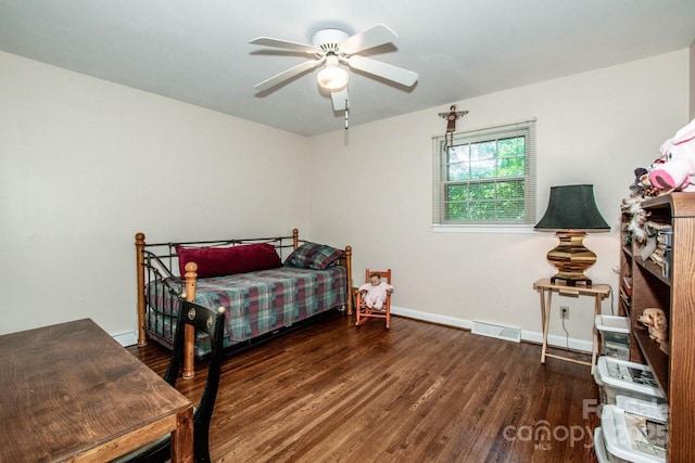 928 Tally Ho Ct, Charlotte, NC 28212 - bedroom with wood finished floors, a ceiling fan, and a baseboard radiator