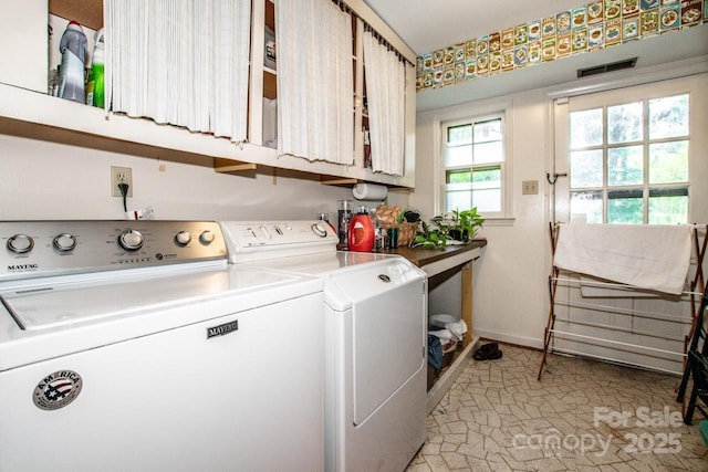 928 Tally Ho Ct, Charlotte, NC 28212 - laundry area featuring washing machine and clothes dryer and cabinet space
