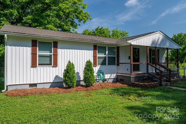 1212 Frank Ext, Rock Hill, SC 29730 - view of front of house featuring crawl space, a front lawn, and a porch