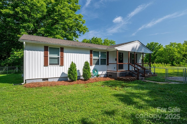 1212 Frank Ext, Rock Hill, SC 29730 - view of front of property with covered porch, crawl space, and a gate