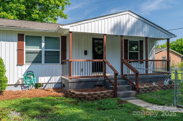 1212 Frank Ext, Rock Hill, SC 29730 - view of front of home featuring board and batten siding, covered porch, and roof with shingles
