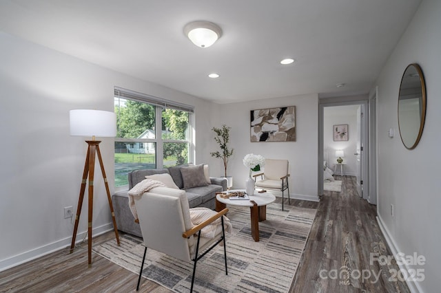 1212 Frank Ext, Rock Hill, SC 29730 - living room with wood finished floors, baseboards, and recessed lighting