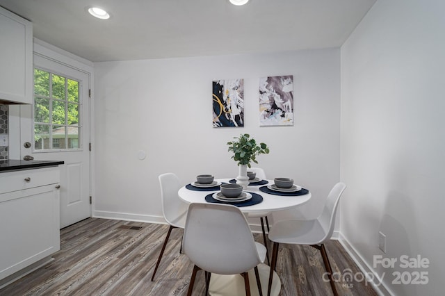 1212 Frank Ext, Rock Hill, SC 29730 - dining space with wood finished floors, baseboards, and recessed lighting