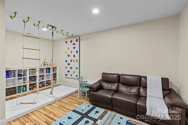 5638 Timber Ln, Charlotte, NC 28270 - living room featuring wood finished floors, baseboards, and recessed lighting