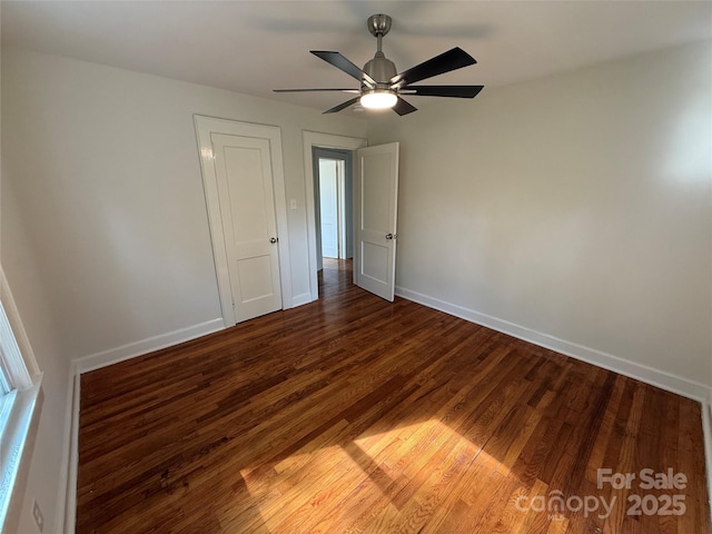 322 Buffalo St, Shelby, NC 28150 - spare room with wood finished floors and a ceiling fan