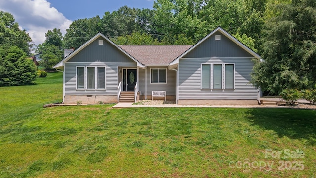 100 Donna Dr, Franklin, NC 28734 - view of front of property with a front yard and a chimney