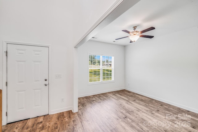 2612 Cold Springs Rd, Concord, NC 28025 - entryway featuring wood finished floors and a ceiling fan