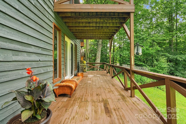 24 Cataloochee Ln, Waynesville, NC 28785 - view of wooden deck