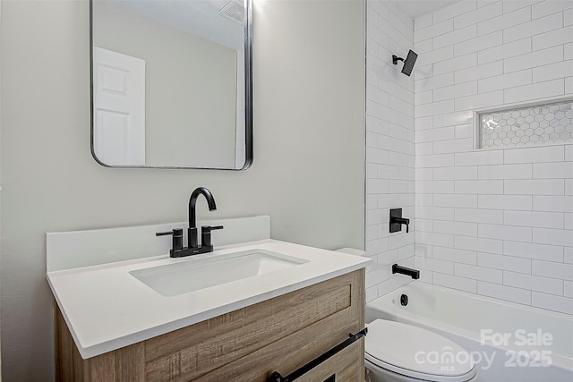 240 Swink Ave, Salisbury, NC 28147 - full bathroom featuring vanity, bathtub / shower combination, and toilet