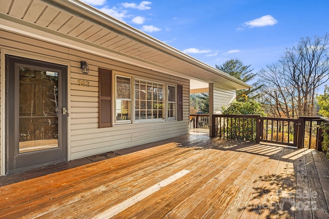 362 Mills Gap Rd Unit 5, Asheville, NC 28803 - view of wooden terrace