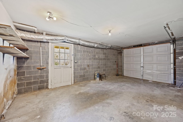 520 Forest St, Mars Hill, NC 28754 - garage with concrete block wall