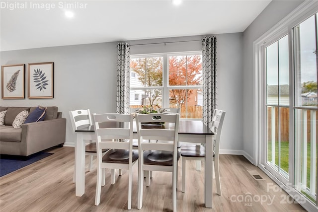 5995 Granbury Dr, Kannapolis, NC 28081 - dining space with wood finished floors, baseboards, and recessed lighting