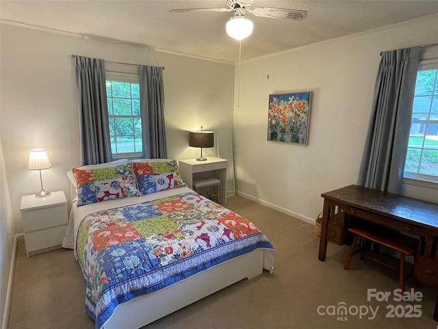 103 Boyd Dr, Stanley, NC 28164 - carpeted bedroom featuring baseboards and ceiling fan