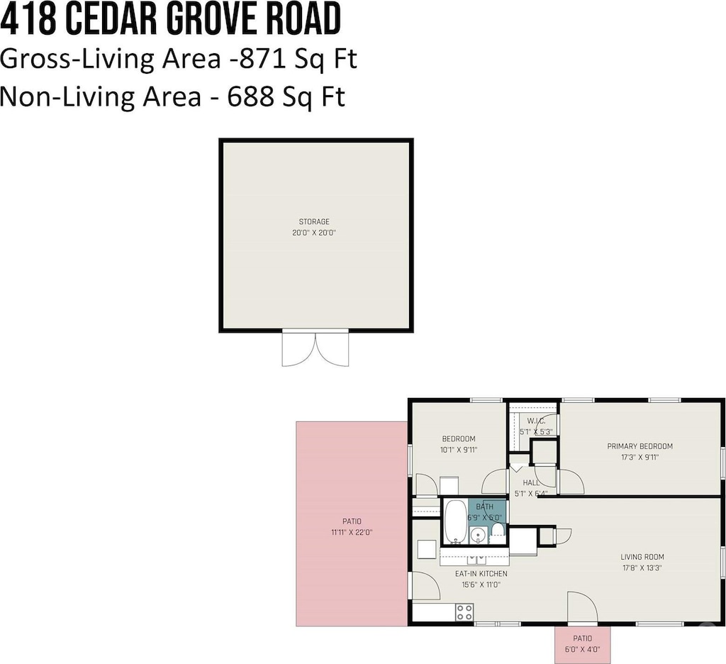 418 Cedar Grove Rd, Clover, SC 29710 - property floor plan