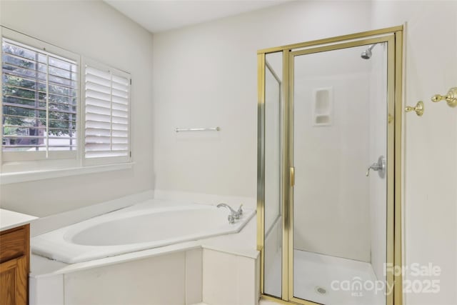 2321 Oberwood Dr, Charlotte, NC 28270 - full bath with a stall shower, vanity, and a bath