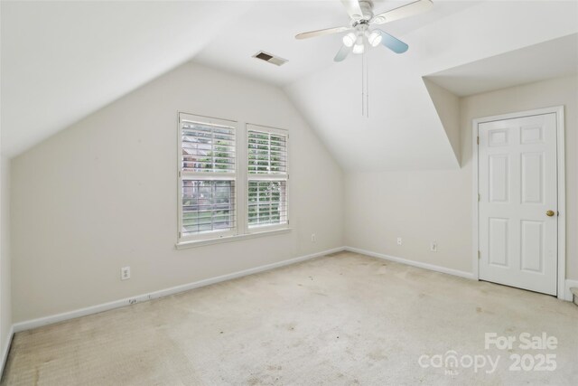 2321 Oberwood Dr, Charlotte, NC 28270 - bonus room with carpet floors, lofted ceiling, and ceiling fan