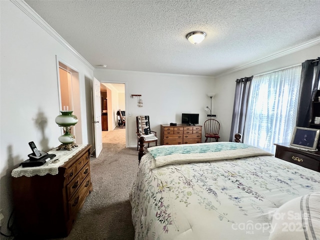 1031 Daniel Dr, Stanley, NC 28164 - bedroom featuring carpet flooring, ornamental molding, and a textured ceiling