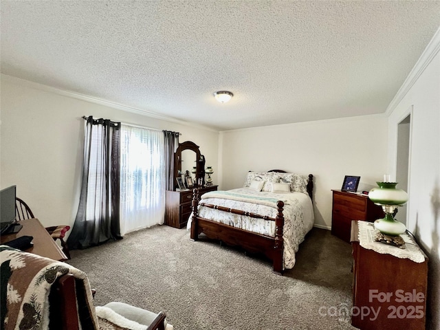 1031 Daniel Dr, Stanley, NC 28164 - bedroom featuring carpet floors, ornamental molding, and a textured ceiling