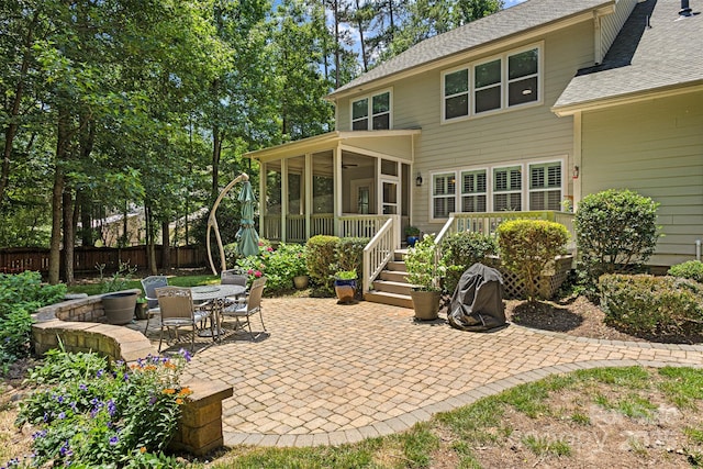 6422 Northern Red Oak Dr, Mint Hill, NC 28227 - view of patio / terrace with a sunroom and outdoor dining area