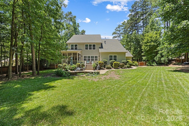 6422 Northern Red Oak Dr, Mint Hill, NC 28227 - back of property with a fenced backyard