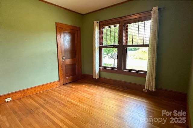4320 Pisgah Dr, Canton, NC 28716 - spare room with baseboards, light wood-style floors, and ornamental molding