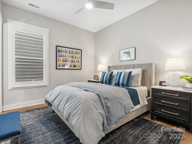 6020 Waldorf Ave, Monroe, NC 28110 - bedroom with wood finished floors and ceiling fan
