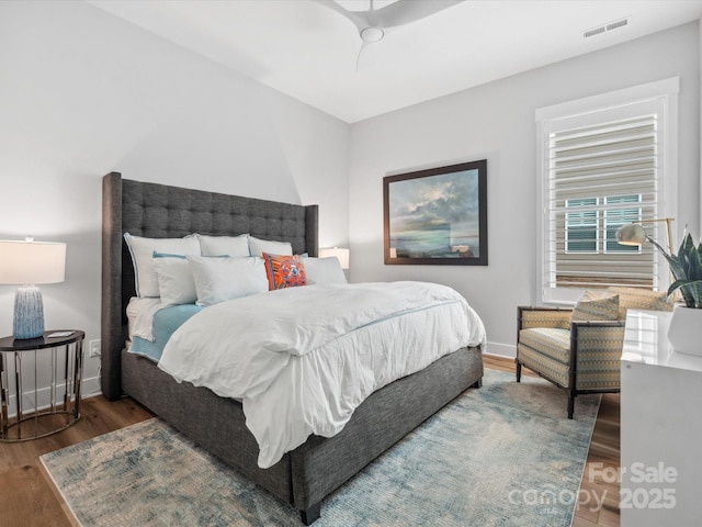 6020 Waldorf Ave, Monroe, NC 28110 - bedroom with wood finished floors and ceiling fan