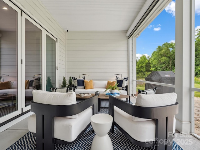 6020 Waldorf Ave, Monroe, NC 28110 - sunroom featuring an outdoor living space