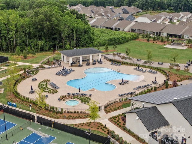 6020 Waldorf Ave, Monroe, NC 28110 - aerial view of a pool