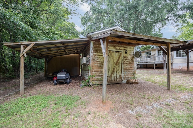158 John Crotts Rd, Mocksville, NC 27028 - view of car parking featuring an attached carport and dirt driveway