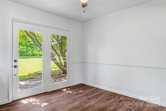 4980 Murray Rd, Winston Salem, NC 27106 - empty room with wood finished floors, baseboards, and a ceiling fan