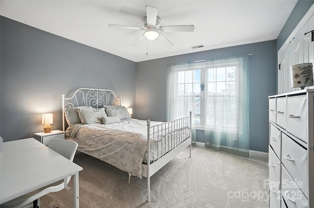 5916 Four Wood Dr, Matthews, NC 28104 - bedroom with light carpet and ceiling fan