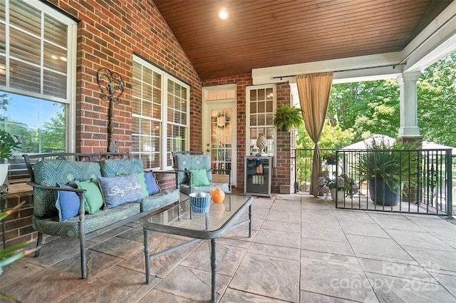5916 Four Wood Dr, Matthews, NC 28104 - view of patio / terrace featuring outdoor lounge area