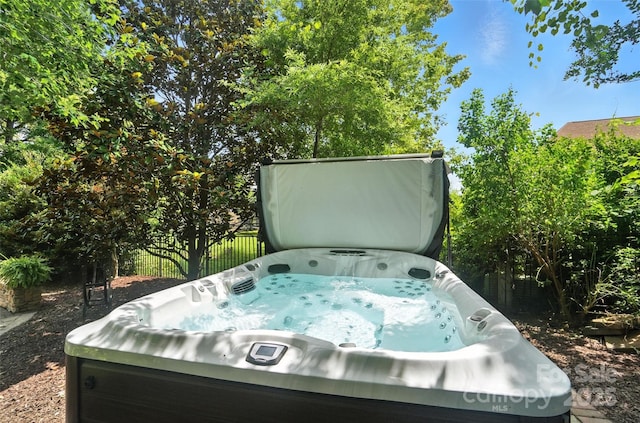 5916 Four Wood Dr, Matthews, NC 28104 - exterior view of a hot tub