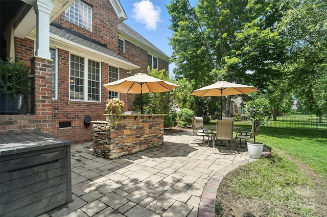 5916 Four Wood Dr, Matthews, NC 28104 - view of patio / terrace with outdoor dining space