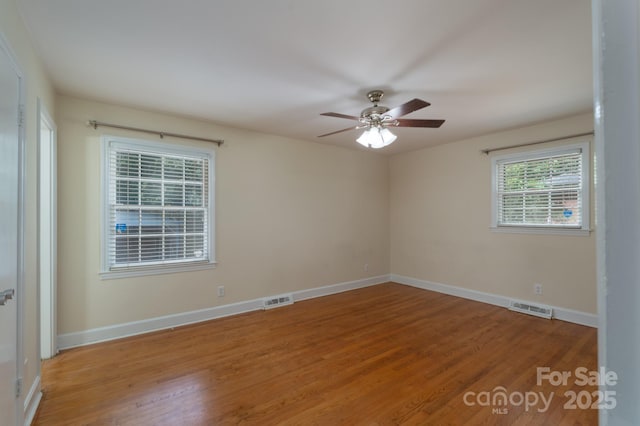 5720 Amity Pl, Charlotte, NC 28212 - unfurnished room featuring ceiling fan and light wood-type flooring