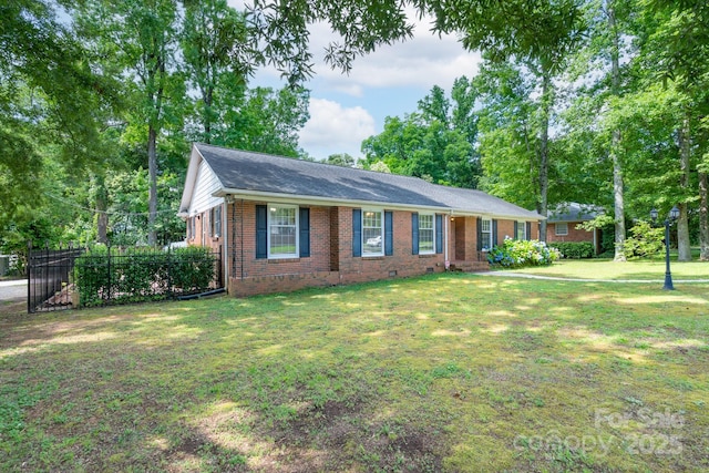 5720 Amity Pl, Charlotte, NC 28212 - ranch-style house with brick siding, crawl space, and roof with shingles